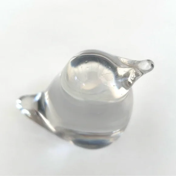Crystal Glass Bird Signed Daum France 2.5” Paperweight - Picture 2 of 12
